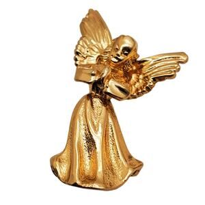 Napier Angel Brooch Gold Tone Small Pin Vintage Signed